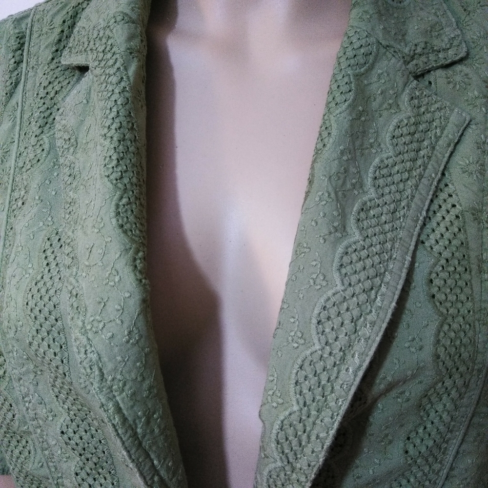 Coldwater Creek Green Top Sz 16 - Picture 8 of 10